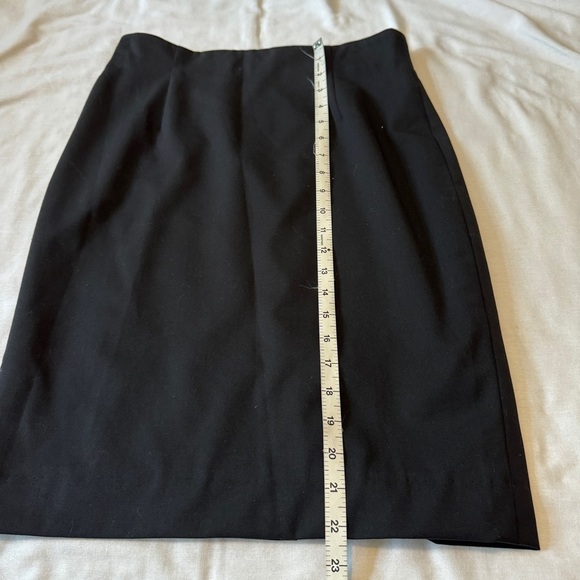 Lafayette148 4 Black Virgin Wool Straight Pencil Skirt ~ Classic Capsule Career - Picture 4 of 6